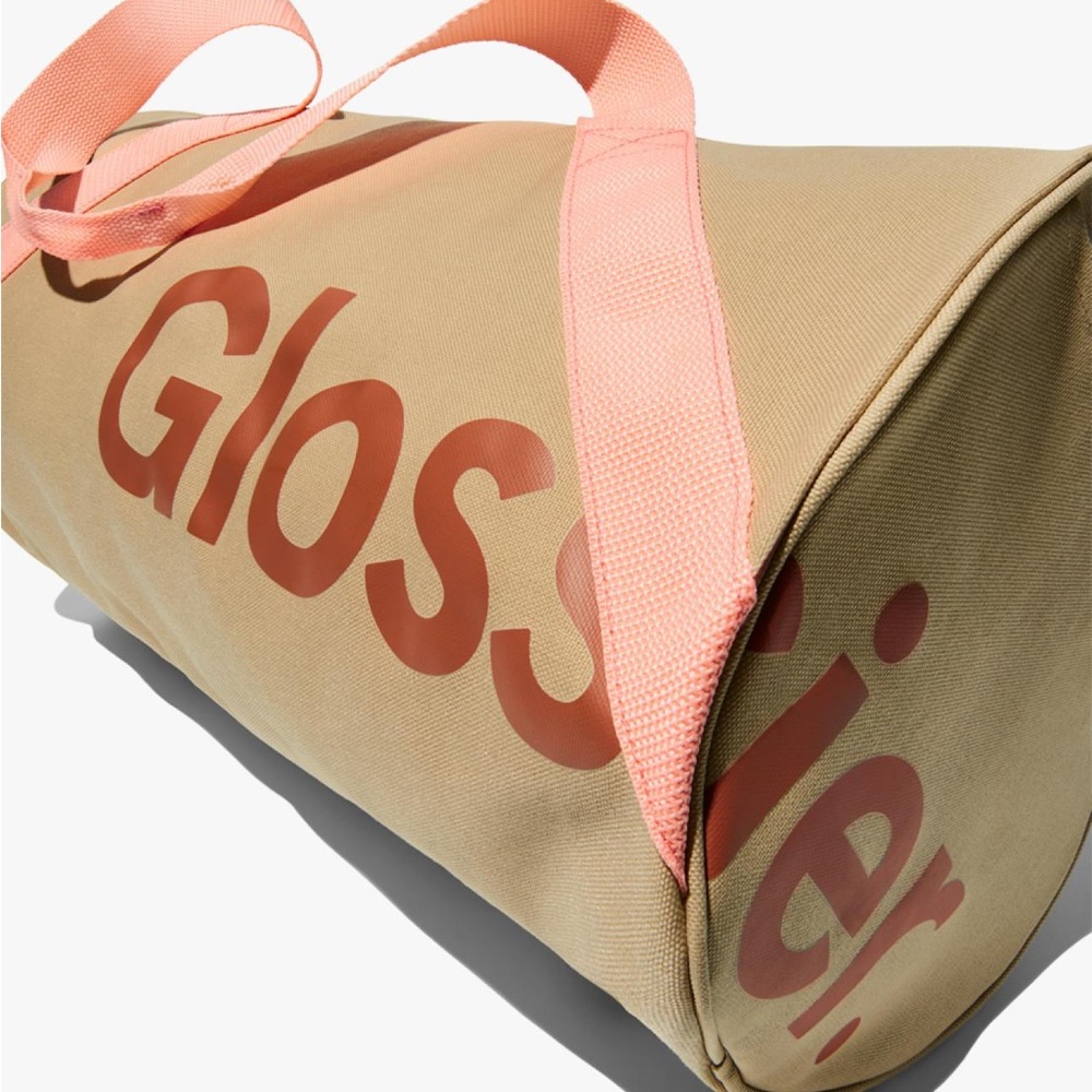 Glossier Tan and Pink Duffel Bag - Picture 6 of 10